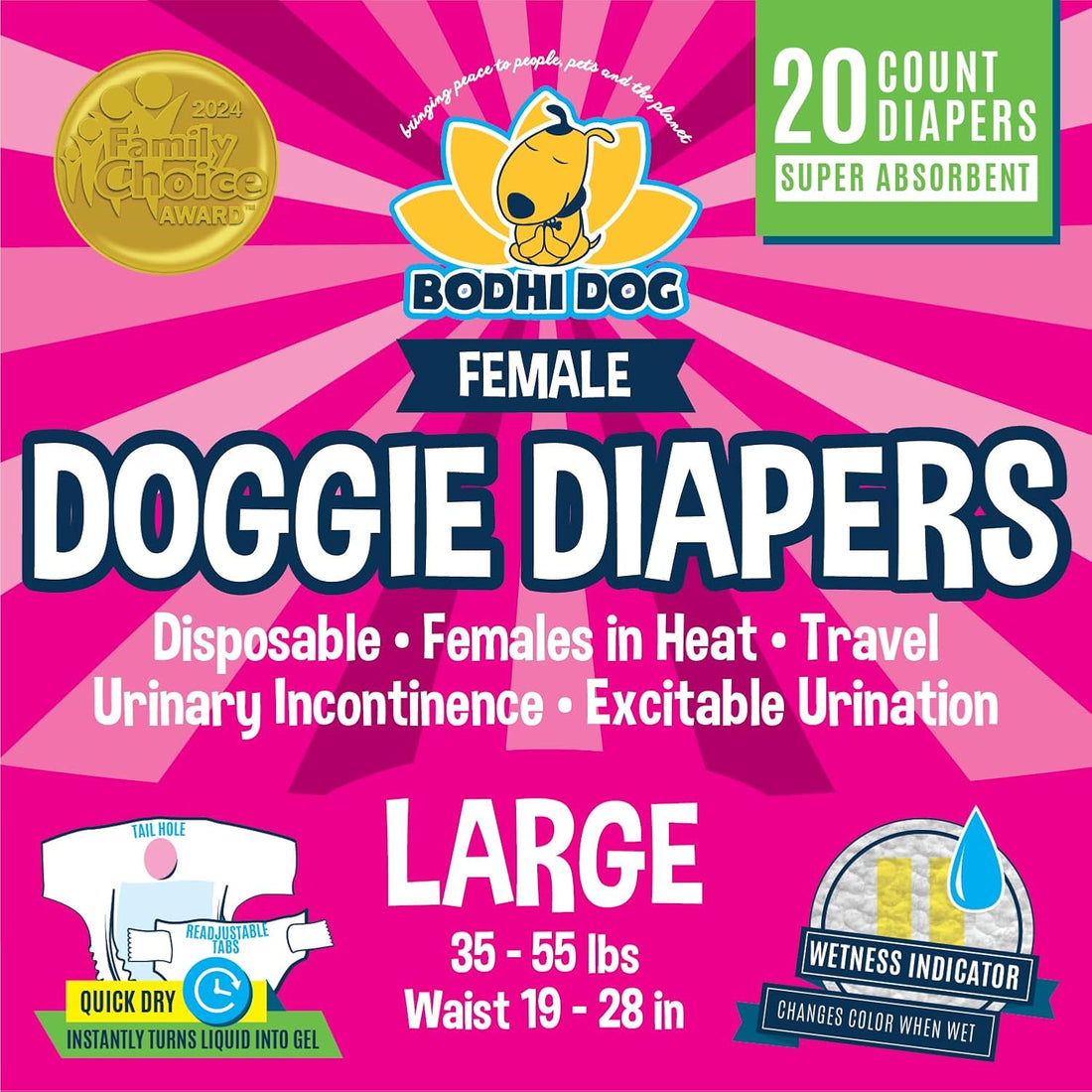Bodhi Dog Disposable Female Dog Diapers