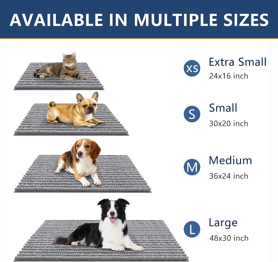 Smiry Dog Door Mat for Muddy Paws 30x20