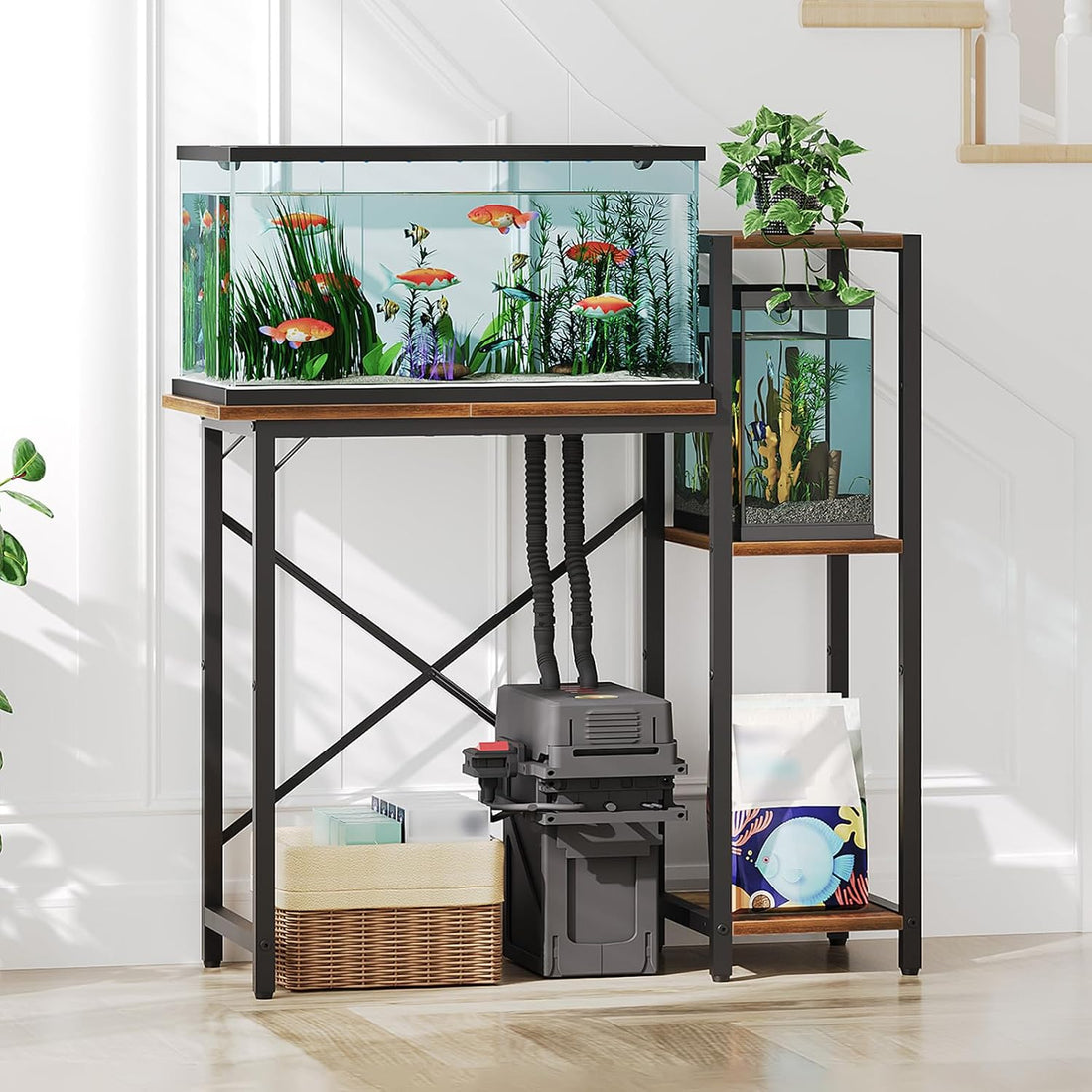 MAHANCRIS 5-10 Gallon Fish Tank Stand