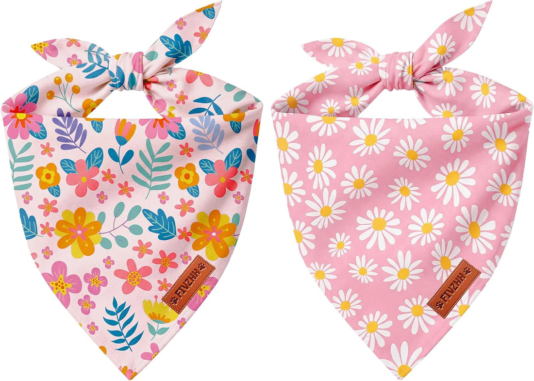 Fall Halloween Dog Bandanas Reversible Pumpkin Leaves Bibs Scarf