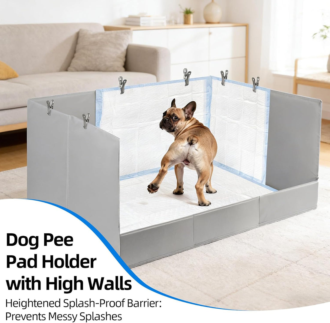 High Walls Dog Pee Pad Holder with Artificial Grass