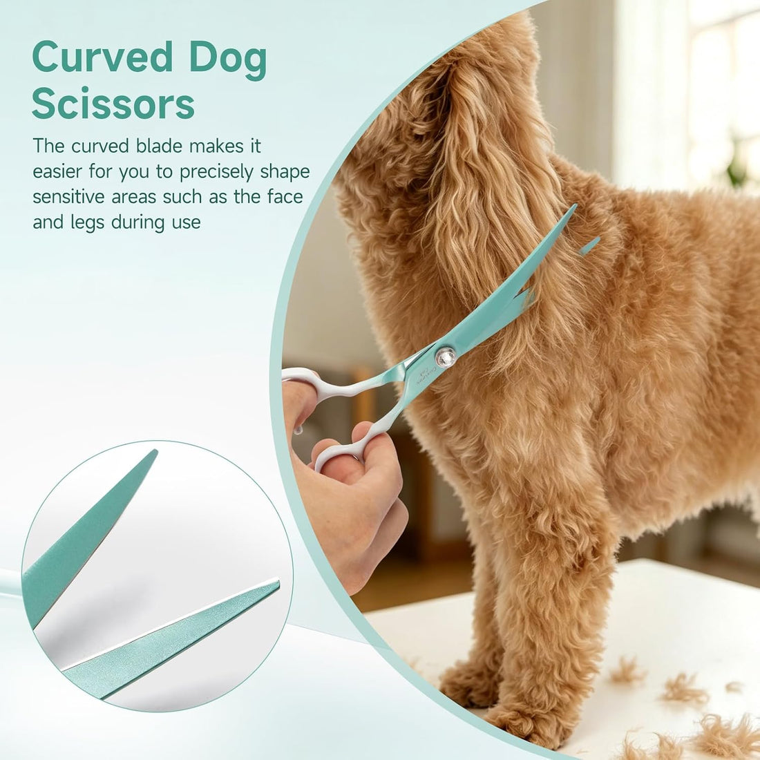 Curved Chunkers Scissors for Dog Grooming-7" Dog Grooming Scissors