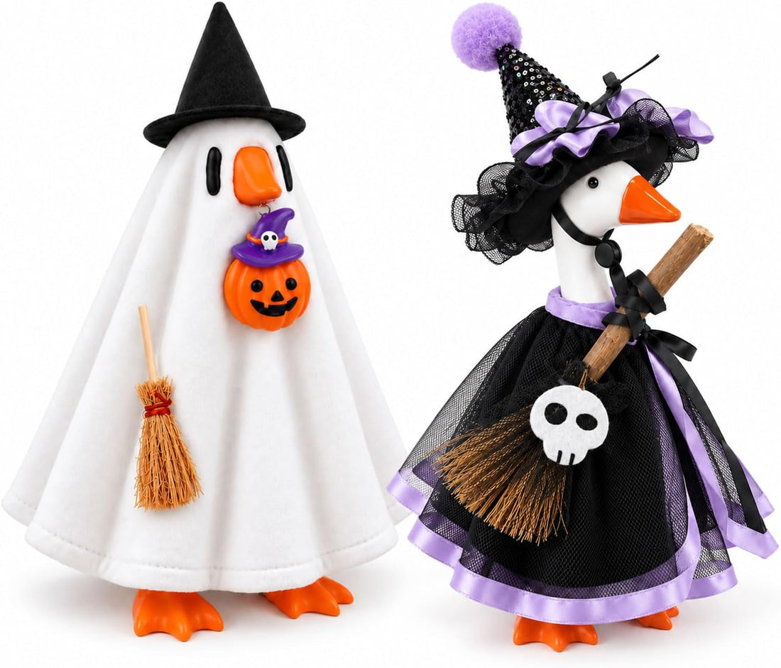 2 Sets Halloween Desk Goose Outfits for 7 Inch Goose
