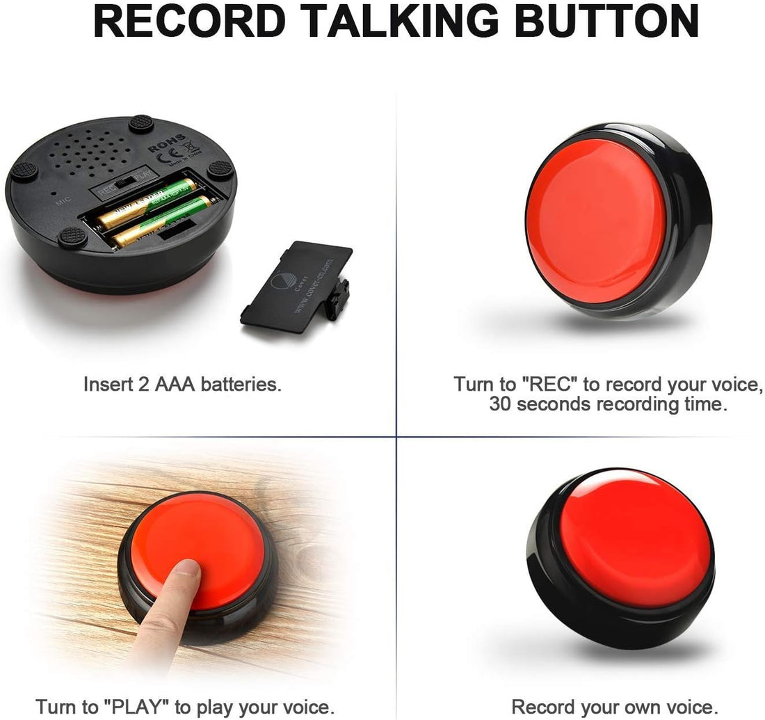 Voice Recording Button Easy Button Record 30 Seconds Talking Message