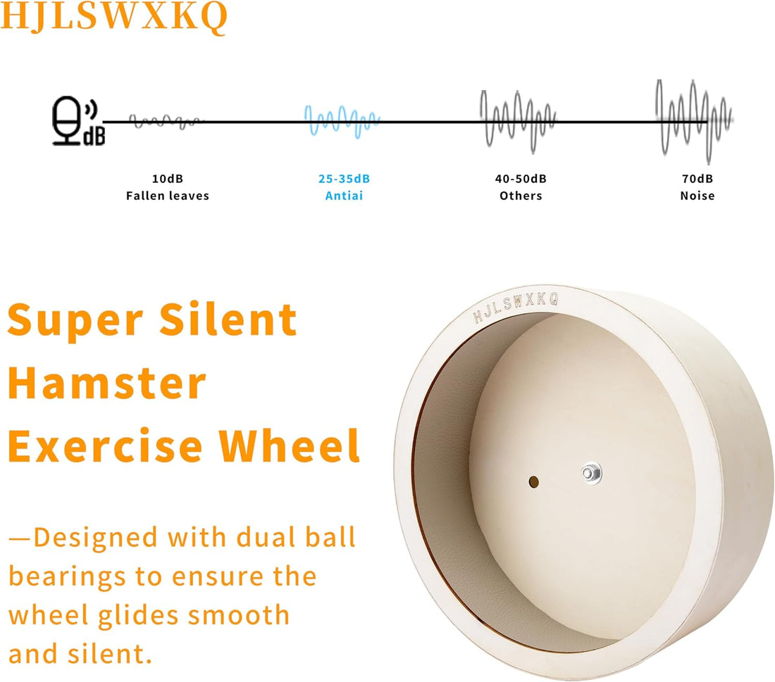 12 inch Wall Mount Wooden Hamster Wheel,Removable Washable Track
