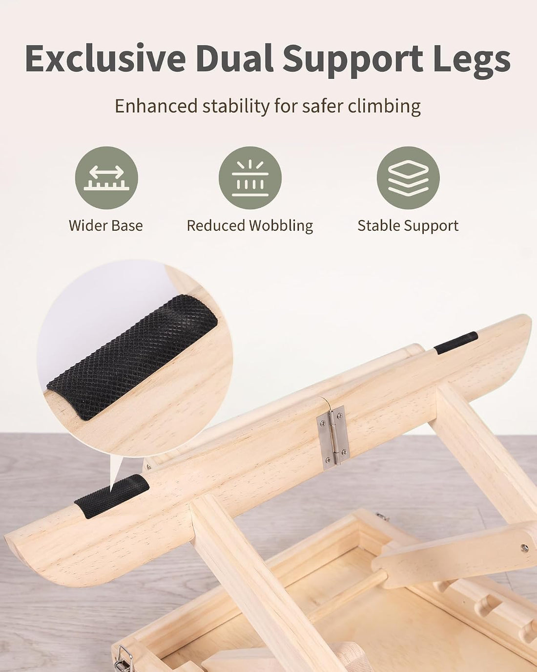 Dog Ramp for Small Dogs, 5 Adjustable Heights, Upgraded Anti-Slip