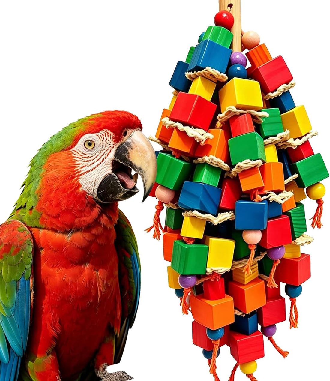 Large Bird Parrot Toys for Cockatoos African Grey Macaws Parrots