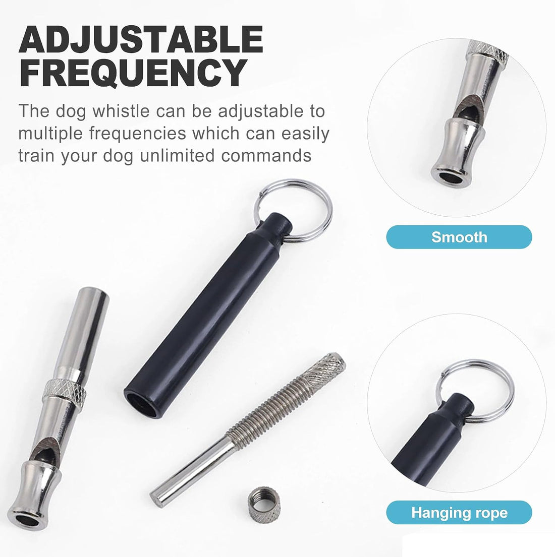 CoguZed 2 Pack Ultrasonic Dog Whistles with Lanyards
