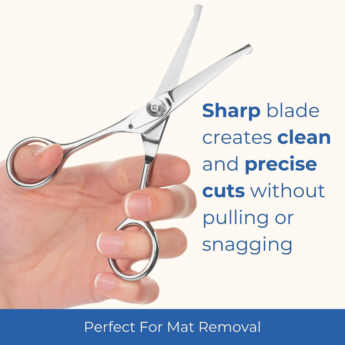 Pet Grooming Scissors Set - Round Tip Shears for Dogs & Cats
