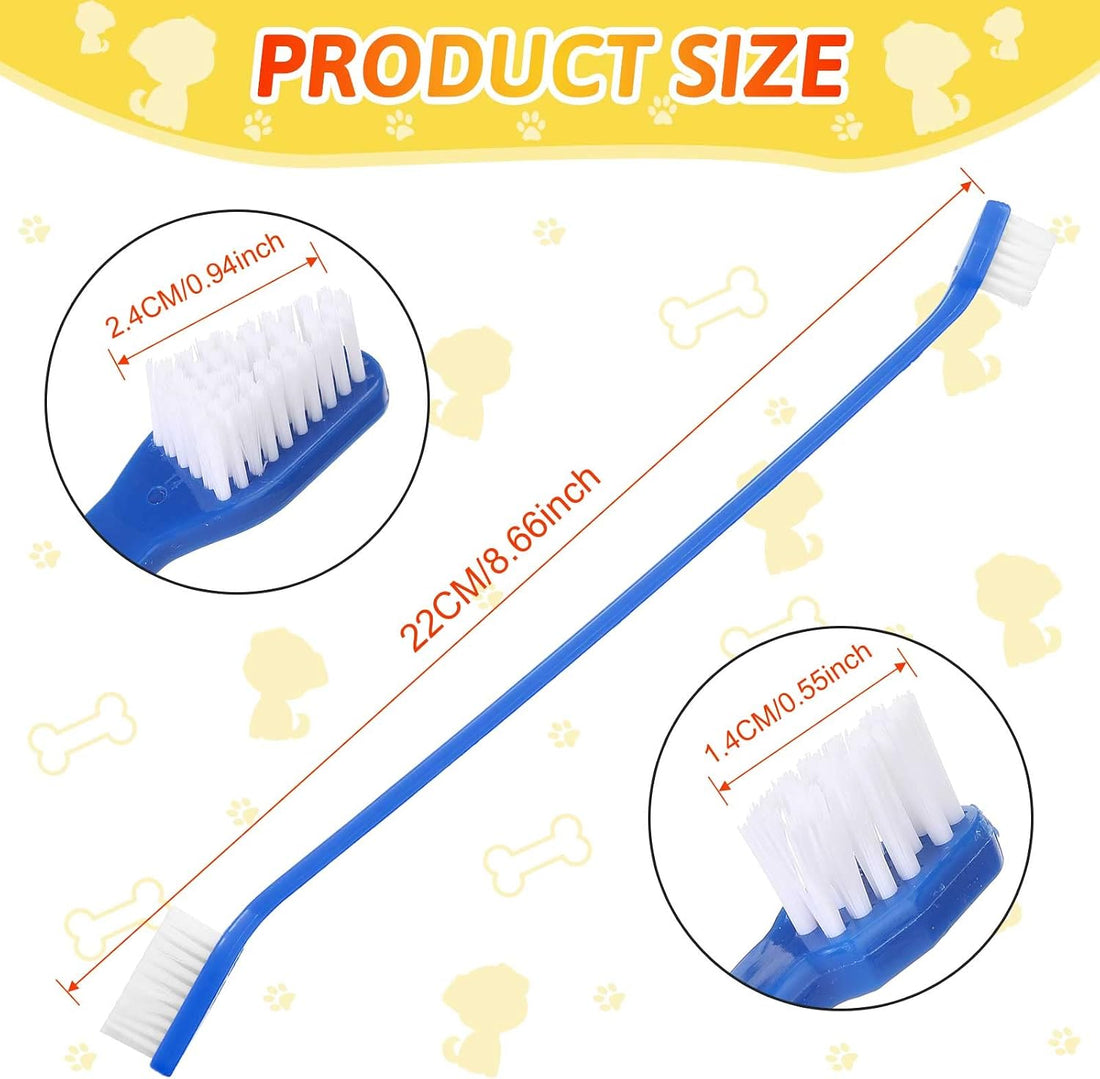 Eaasty 300 Pcs Dog Toothbrush Bulk Dual Headed Dental Brushes Puppy