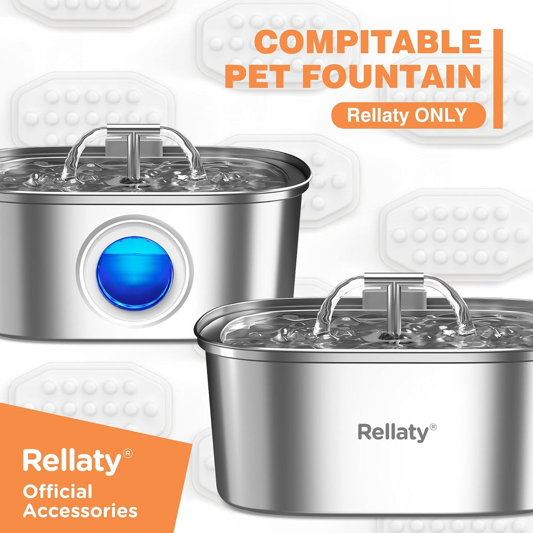 Rellaty Official Cat Water Fountain Filters Replacement & Pre-Filter