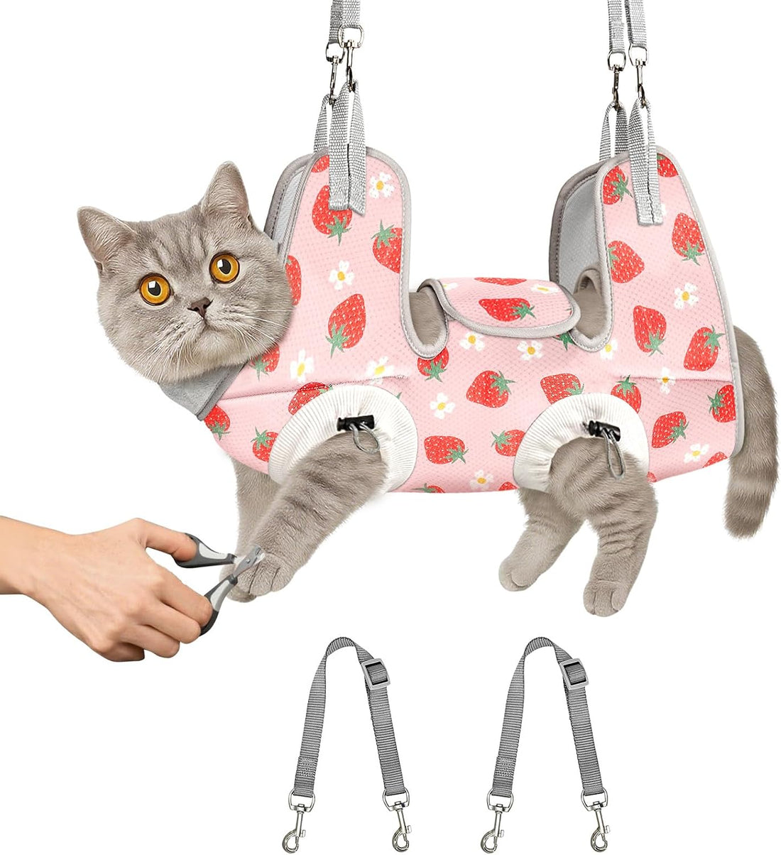 Supet Cat Grooming Hammock Harness for Nail Trimming