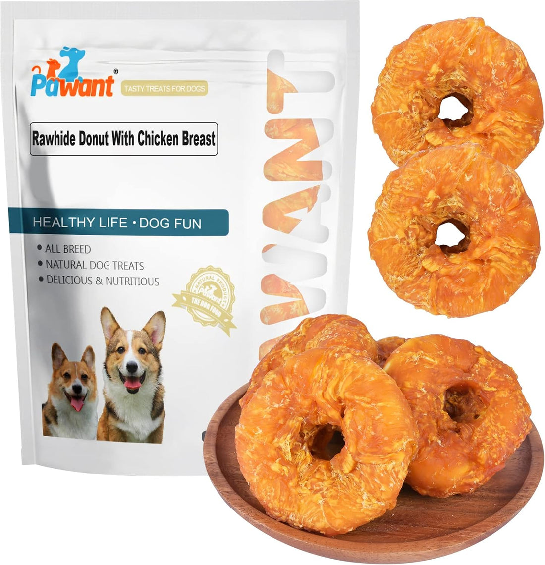 Dog Treats Chicken Wrapped Rawhide Rolls Healthy Dog Chews Long