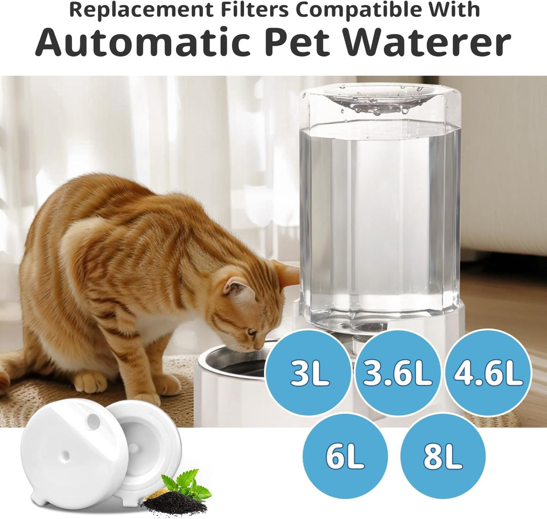 Baofum 8Pcs Gravity Pet Water Fountain Filters