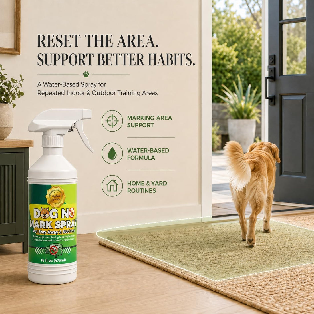 Dog No Pee Spray for Indoor and Outdoor Training, 16 Fl Oz