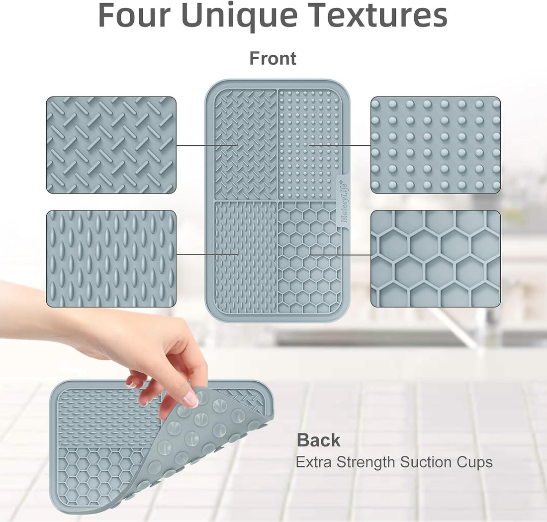 MateeyLife 2PCS Large Lick Mat for Dogs with Suction Cups