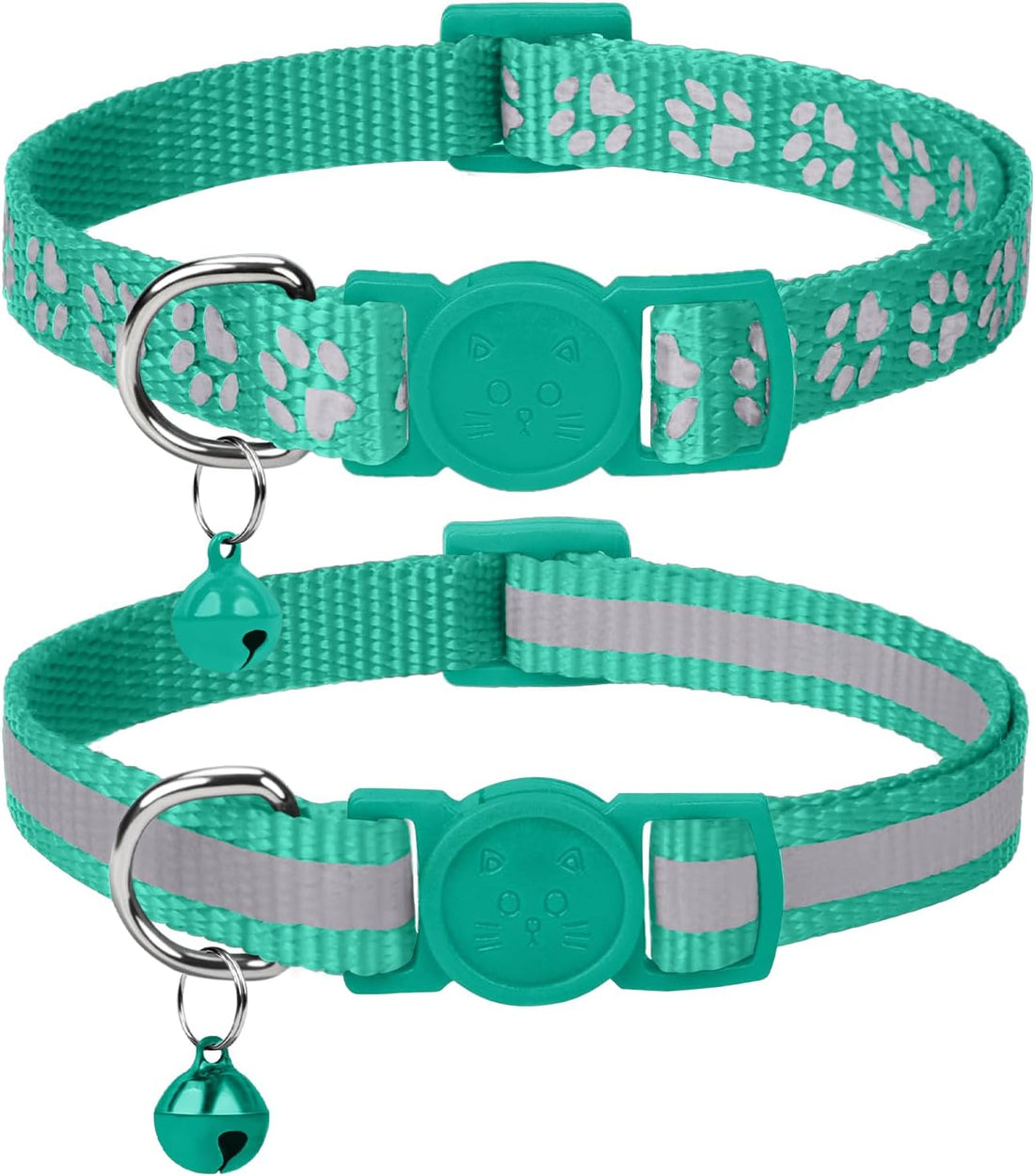 Taglory 2 Pack Reflective Breakaway Cat Collar with Bell