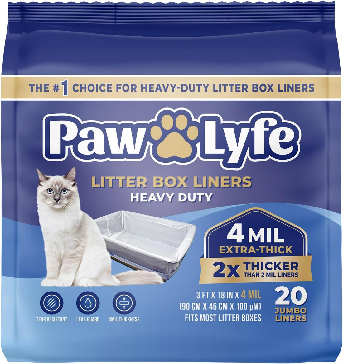 PawLyfe Jumbo Cat Litter Box Liners