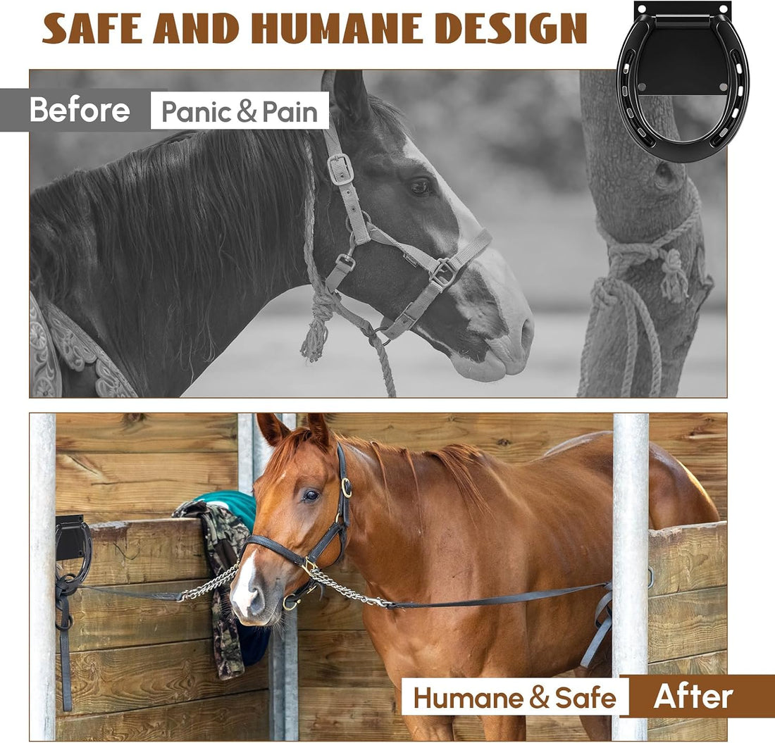 Zhengmy 2 Set Heavy-Duty Tie Ring for Horses with 8 Expansion