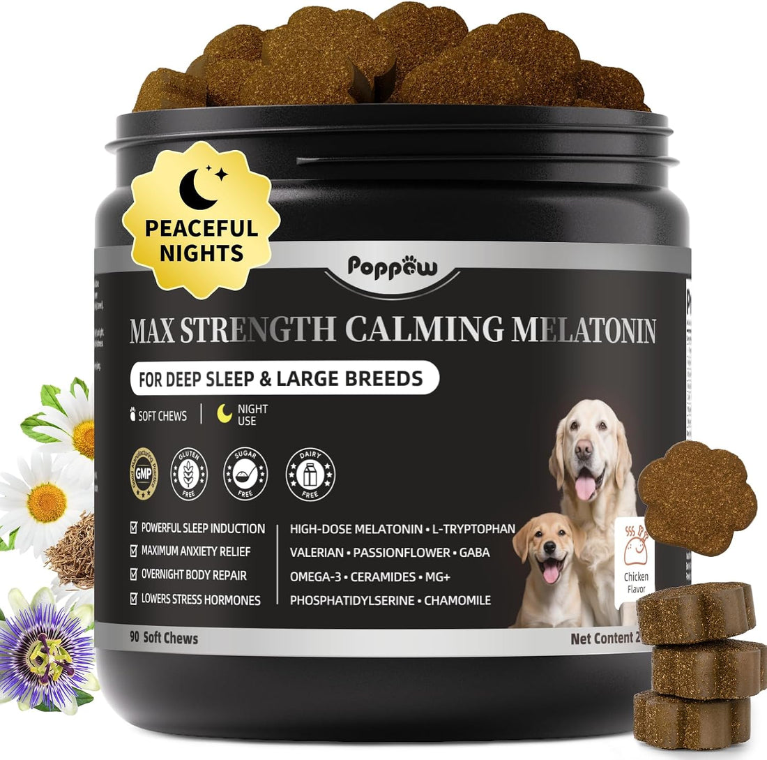 Melatonin for Dogs - Dog Calming Chews for Sleep & Emotional Support