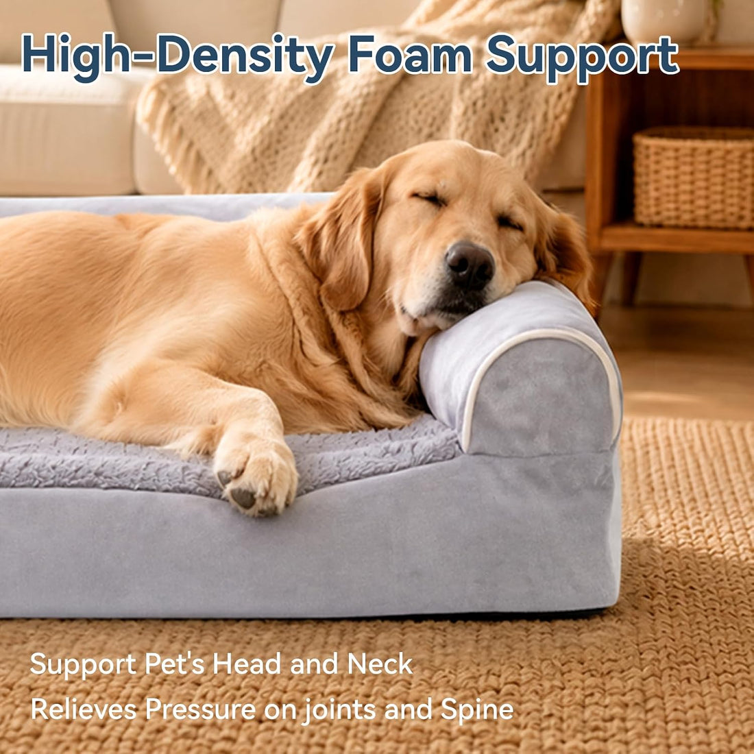 WESTERN HOME XL Orthopedic Dog Bed Washable Couch for Large Senior