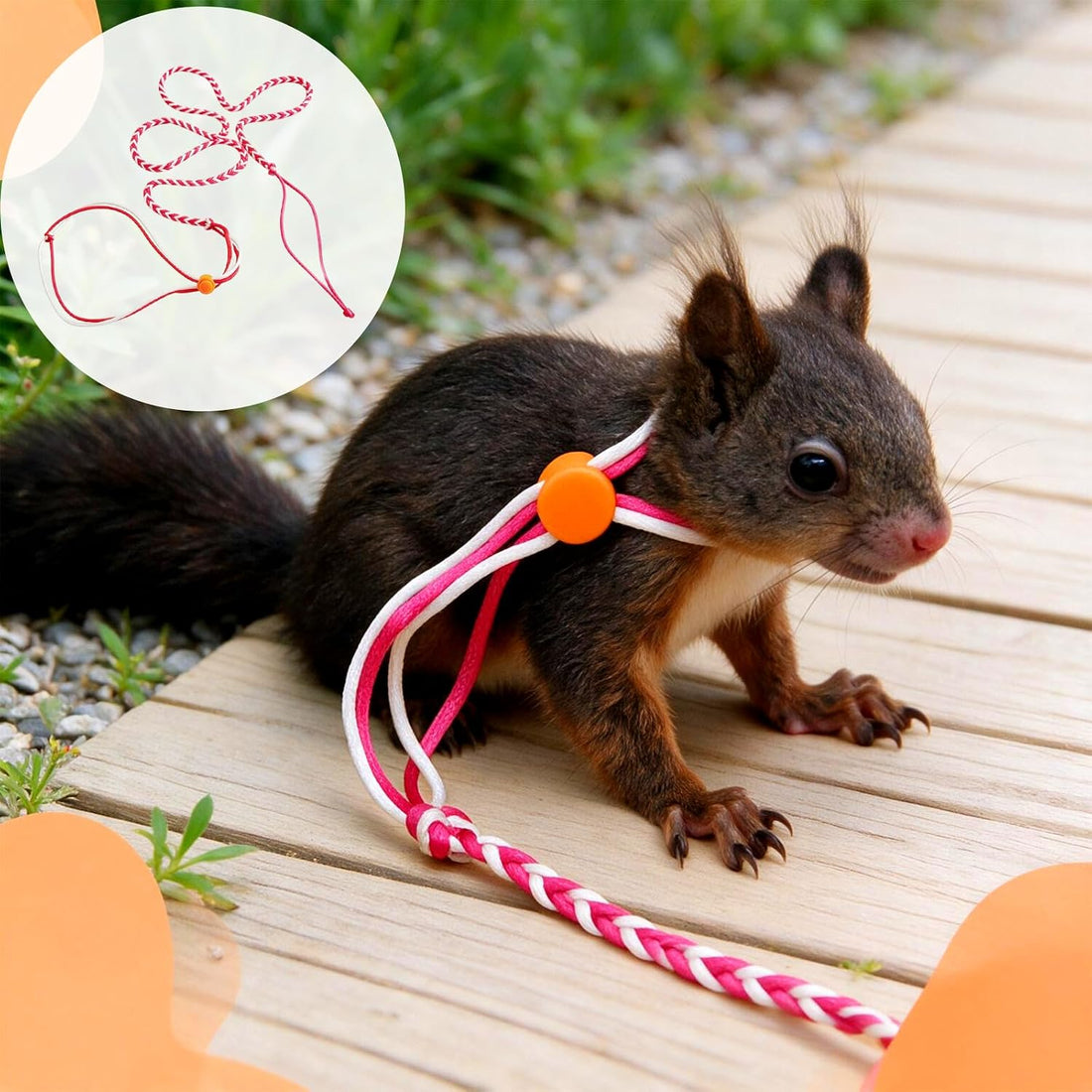 Sugar Glider Pouch and Hamster Leash Set