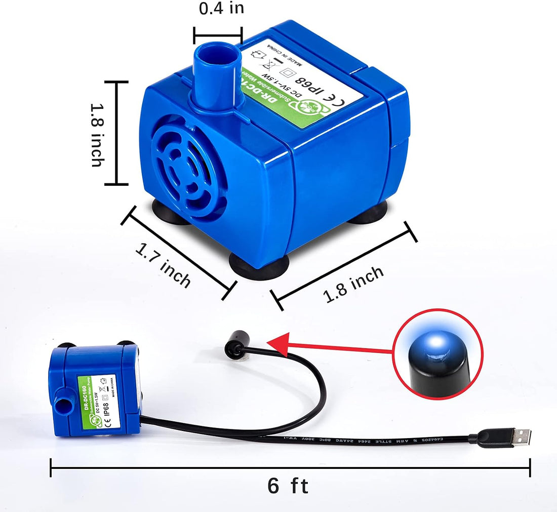 Cat Water Fountain Pump, Pet Water Fountain Pump Replacement Pump