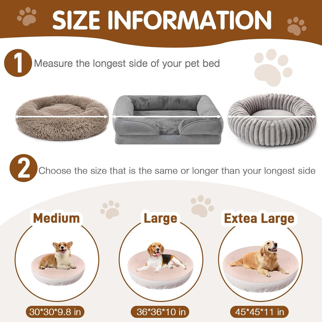 ALWZ-RDY Dog Bed Covers Replacement Washable for Round & Donut Dog