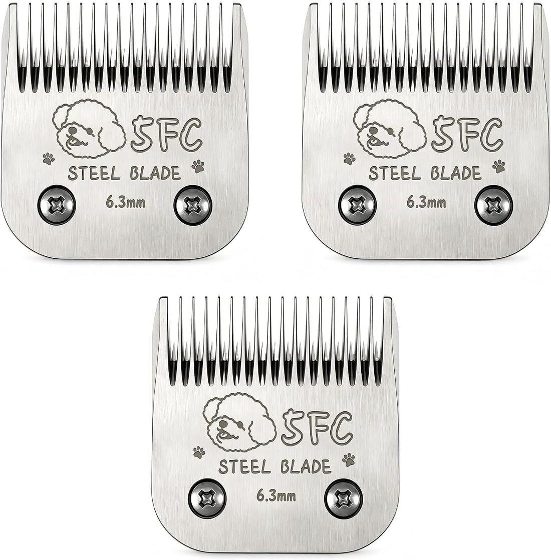 Size 10 Blade Compatible with Andis Oster A5 Wahl KM10, Silver, 1-Pack