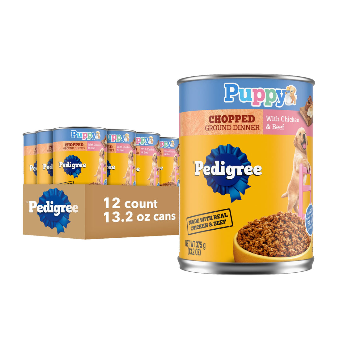 Pedigree Puppy Chopped Ground Dinner Wet Puppy Food with Chicken