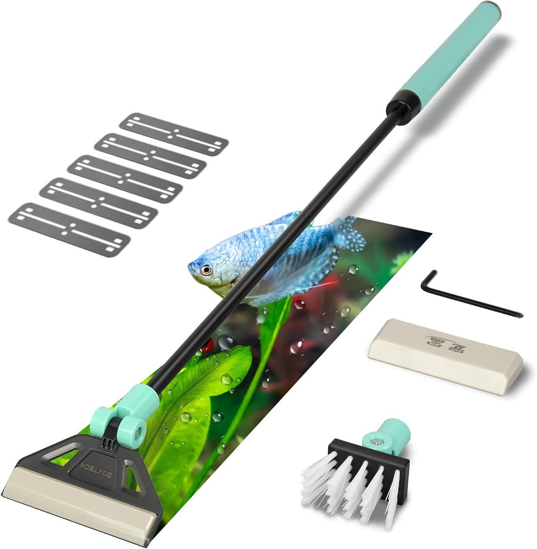 UPETTOOLSAlgae Scraper for Glass Aquariums,2 in 1 Adjustable Algae
