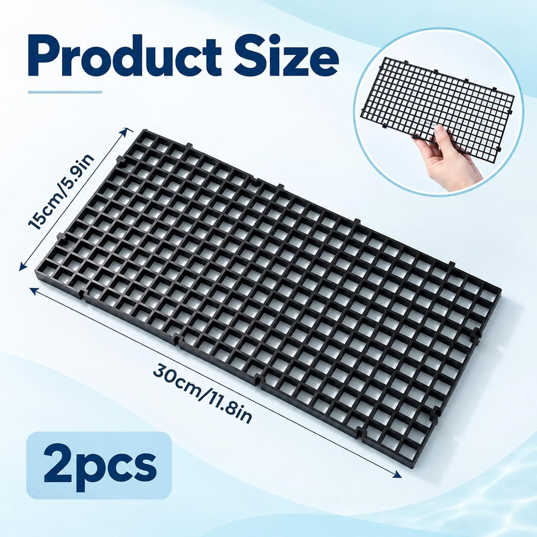 2pcs Plastic Grid Divider Tray Egg Crate Louvre Aquarium Fish Tank