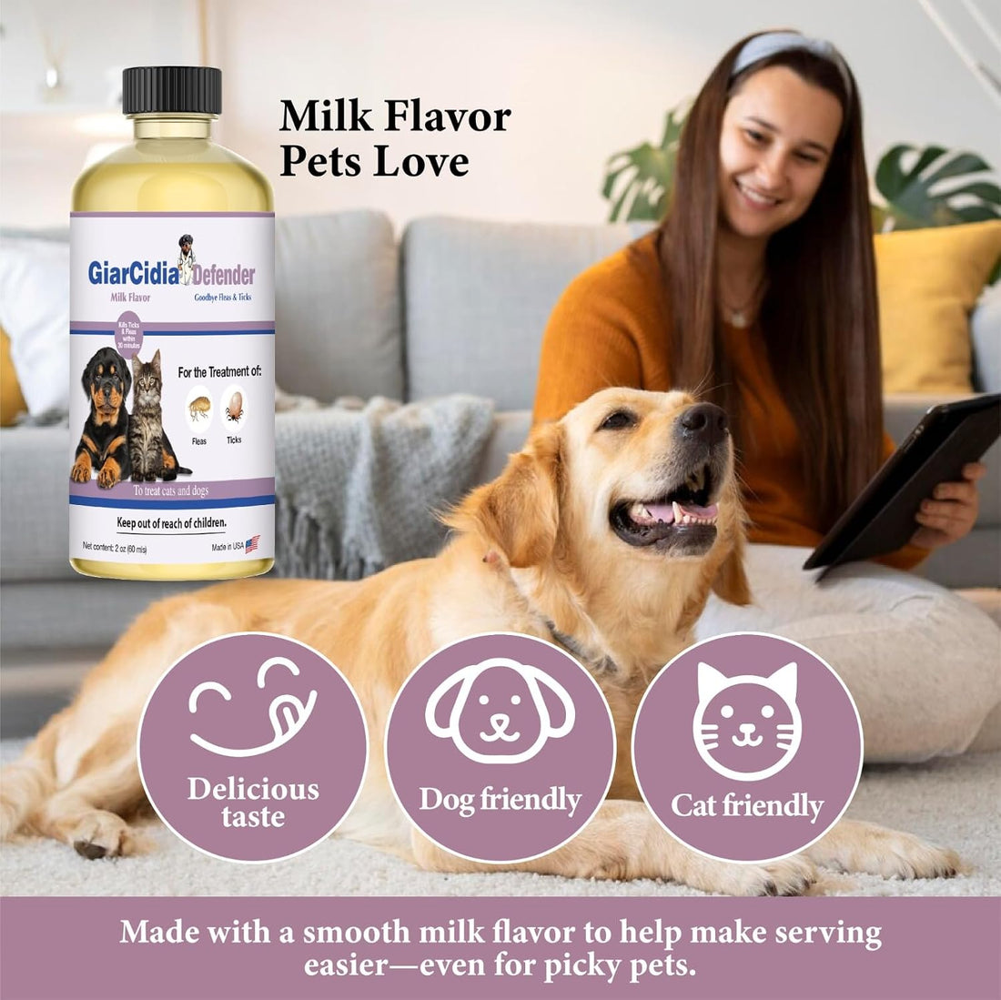 Giarcidia Flea & Tick Support for Cats & Dogs β Oral Suspension
