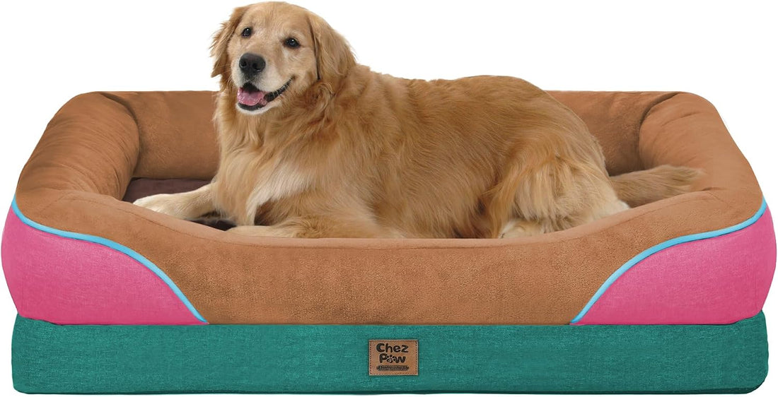 Chez Paw Waterproof Orthopedic Dog Bed for Large and Extra Large Dogs