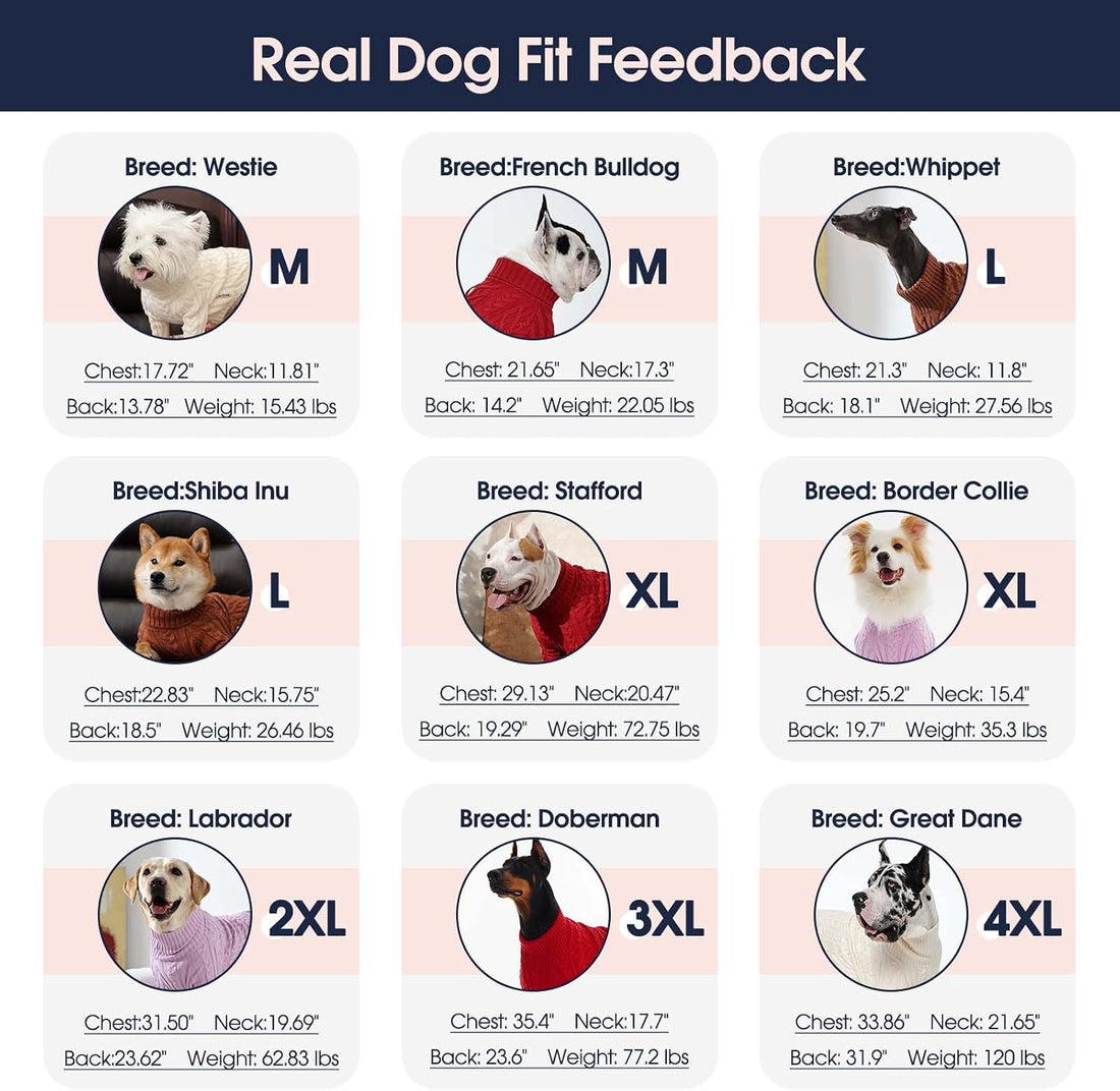 IECOii Dog Sweater Dress for Female Dogs, Knit Girl Dog Sweater Skirt