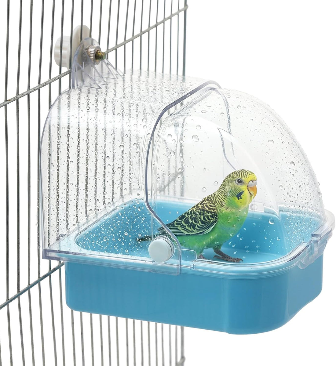 Bird Bath for Cage Hanging Bird Bathtub with Detachable Drawer