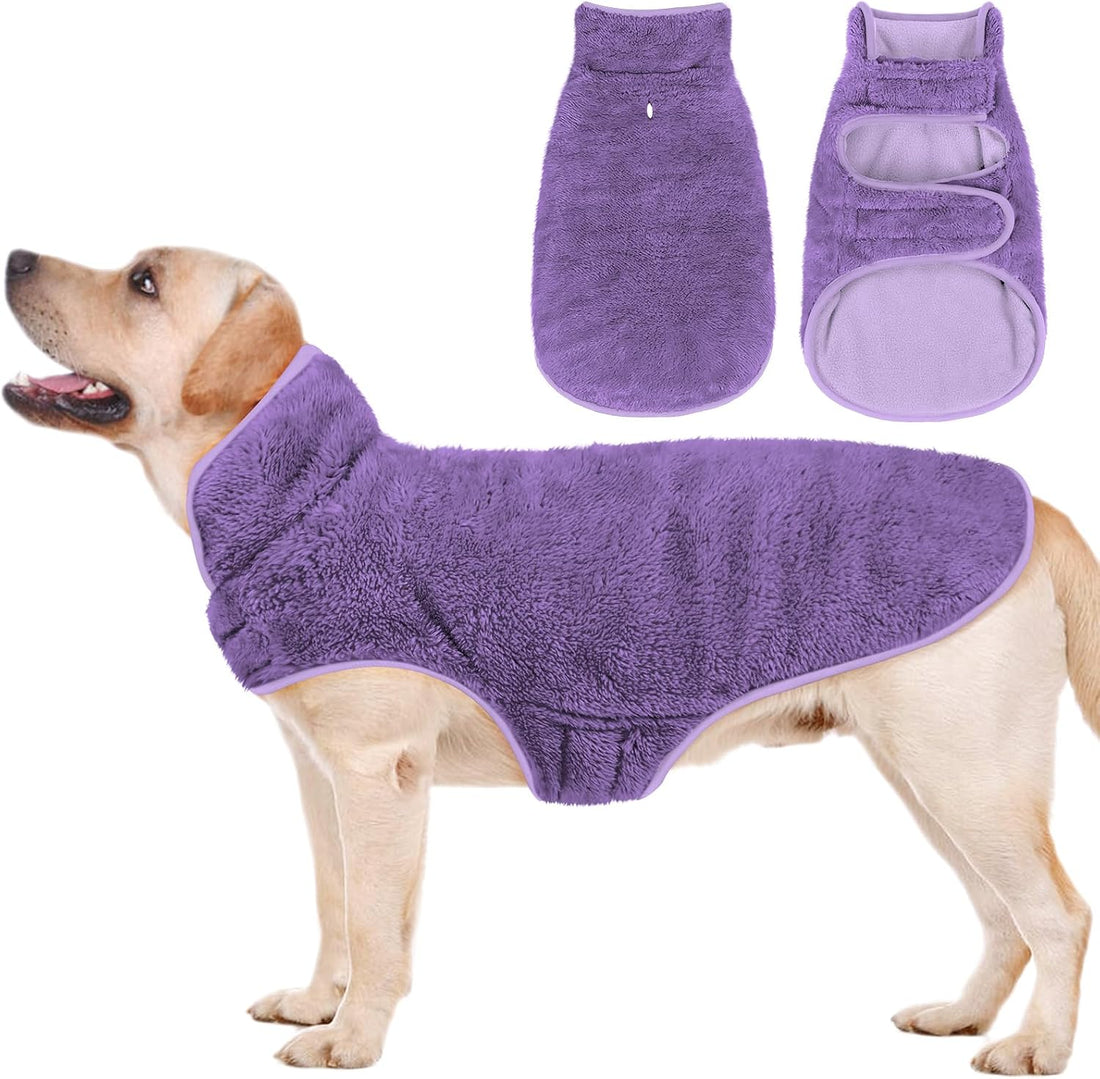 Malier Dog Winter Coat, Reversible Fleece, Small, Pink - Windproof