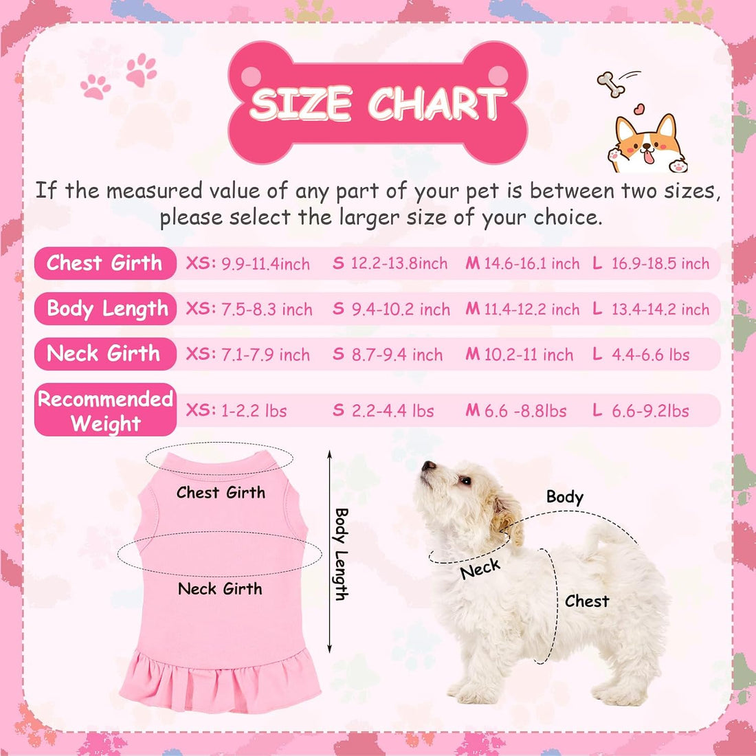 Weewooday 6 Pieces Dog Dresses Cats Shirt Skirt Dog Sleeveless