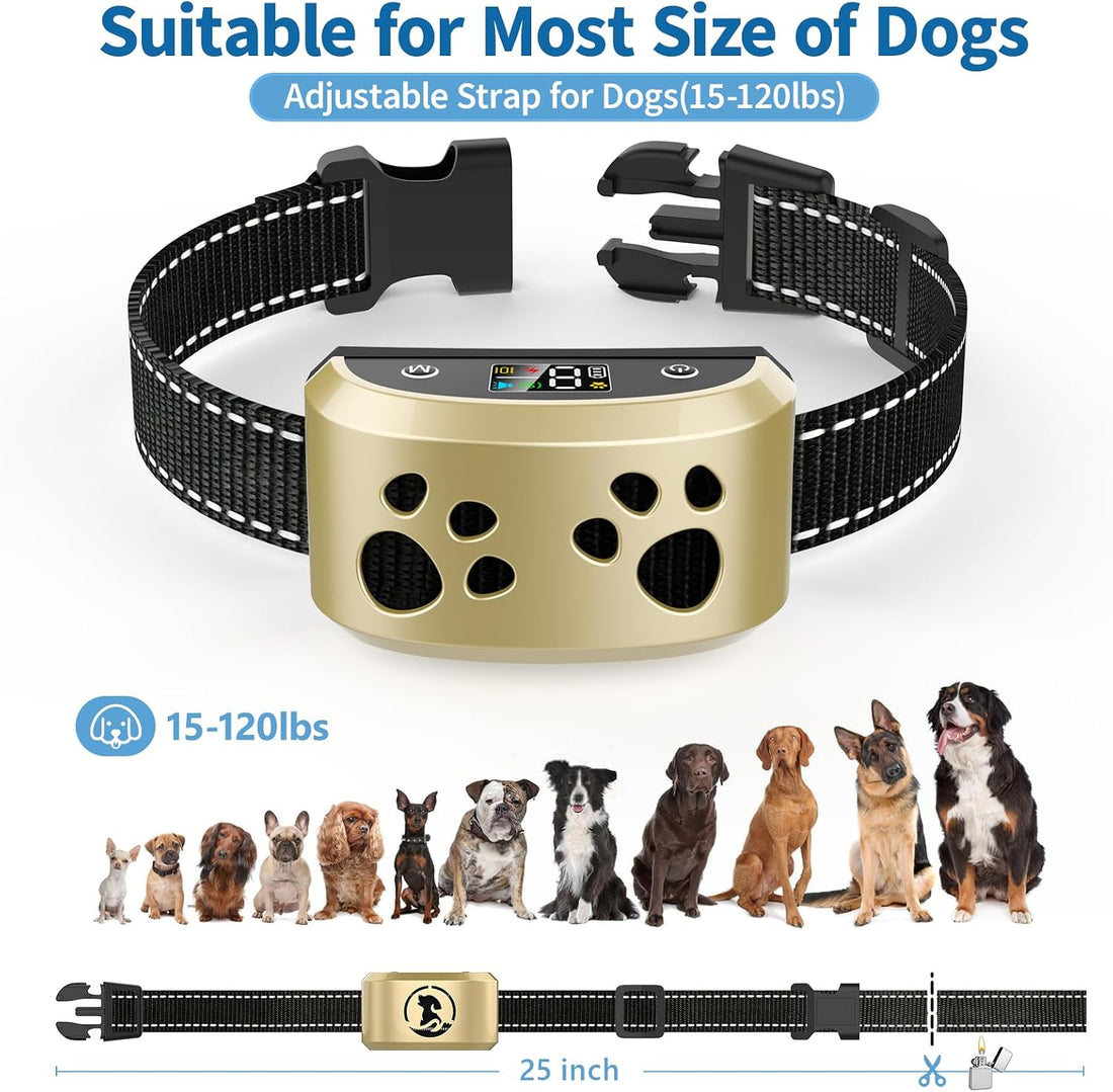 Smart Bark Collar for Large Dogs with 8 Adjustable Sensitivity Levels