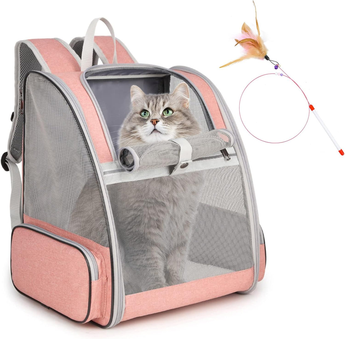 Cat Backpack Carrier, Small Dog Carrier Backpack with Fully