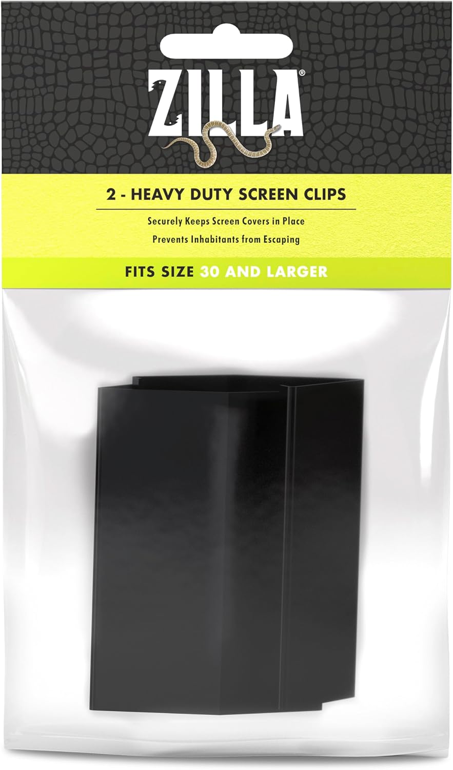 Zilla Heavy Duty Screen Clips for Terrarium, Small, 2 Pack