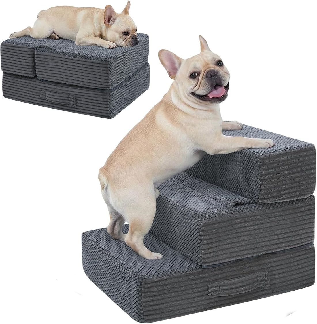 Dog Stairs for Small Dogs, 13.5" H Foldable Dog Steps for High Bed