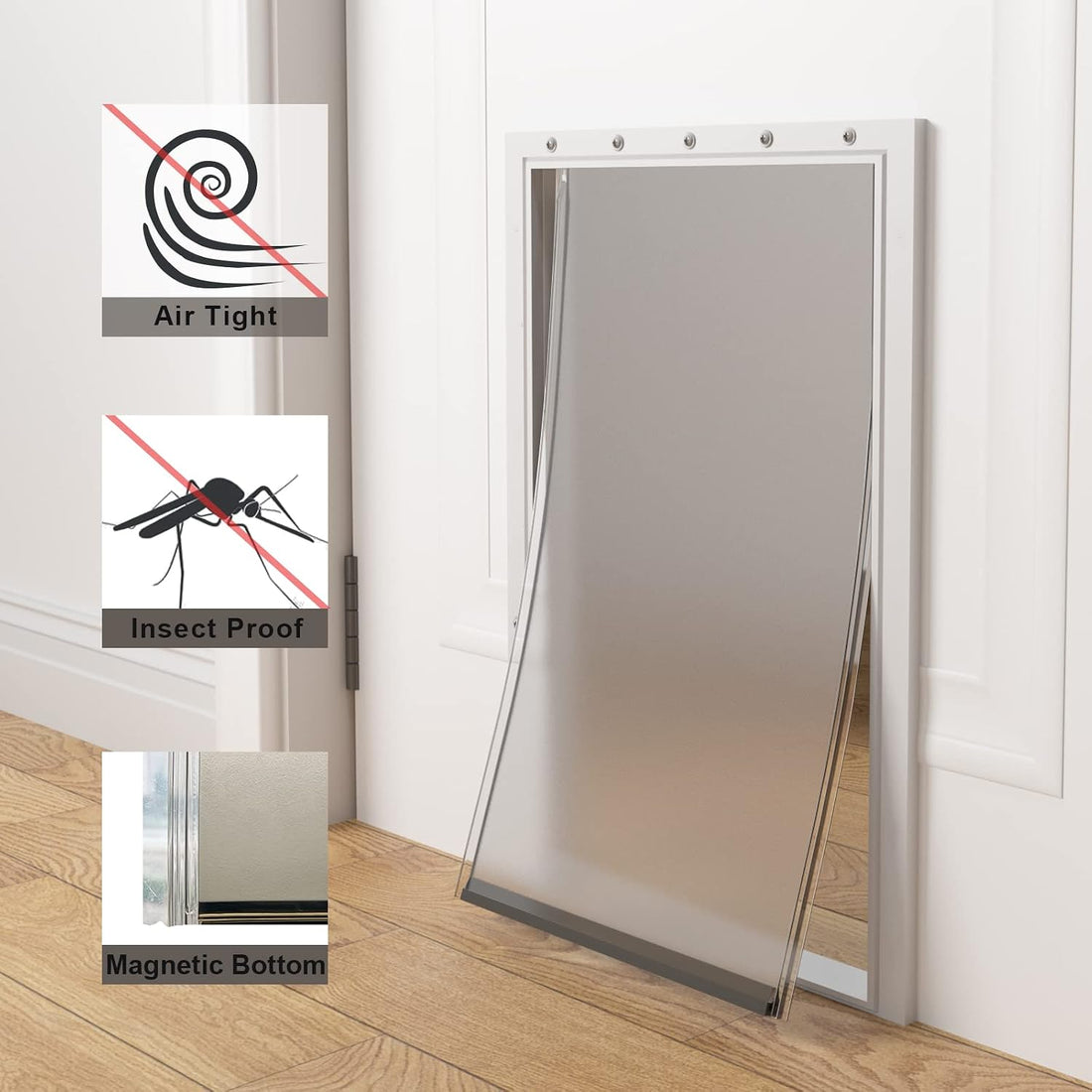 MIAOTONG Large Dog Door Replacement Flaps with Screws