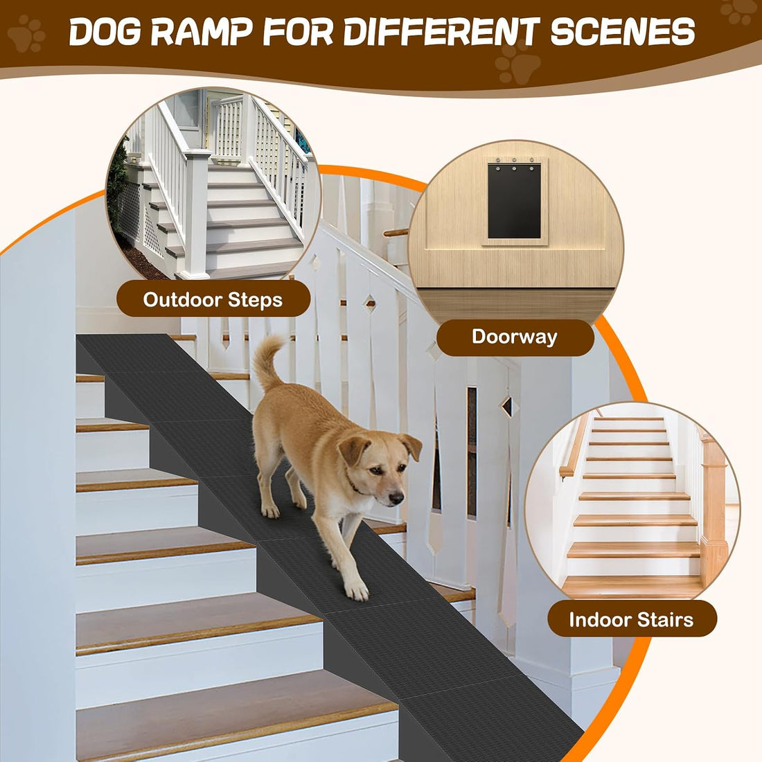 2PCS Dog Plastic Foam EVA Wedge Ramp for Indoor Stairs