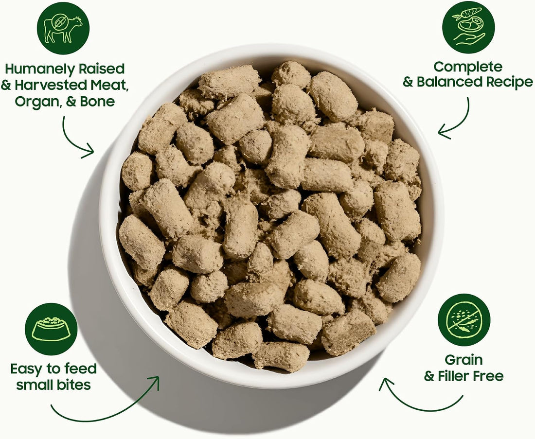smallbatch Freeze Dried Raw Dog Food, Grass-Fed Small Bites 7 oz