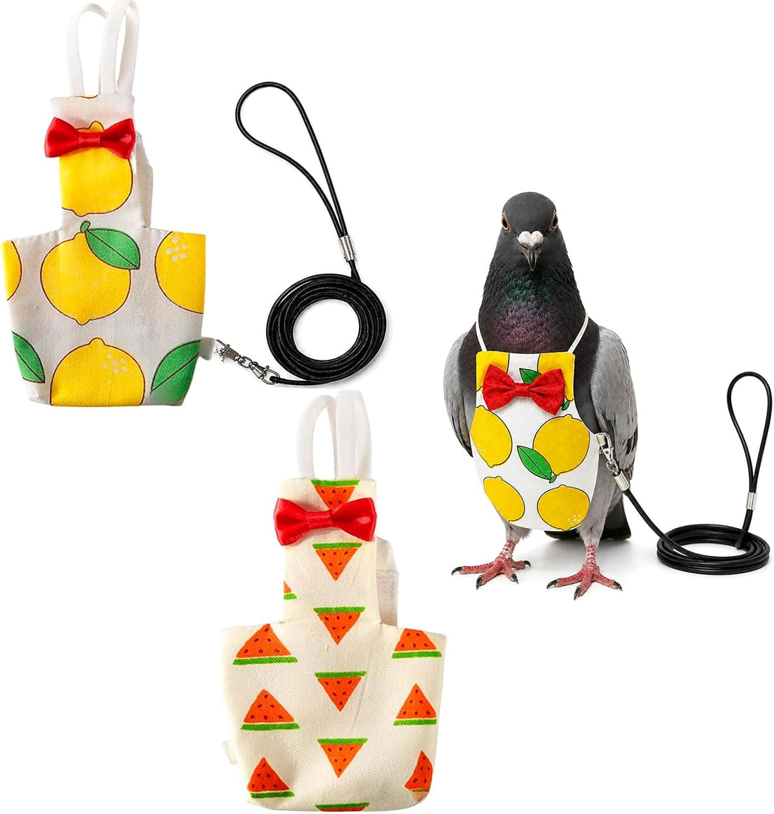 2Pcs Pigeon Diaper Pants Harness and Leash, Bird Diapers for Pigeons