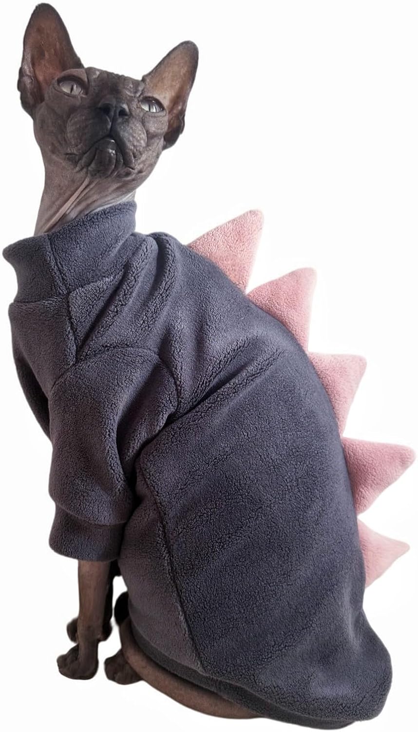 Sky Blue Dinosaur Sphynx Cat Clothes Sweater Hairless Cat Apparel