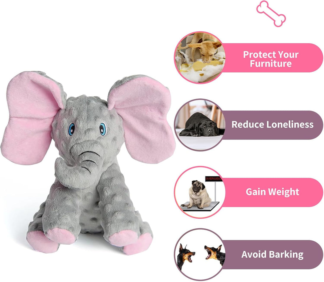 DODODOLA Dog Toys Puppy Toys Cute Squeaky Elephant Dog Toy
