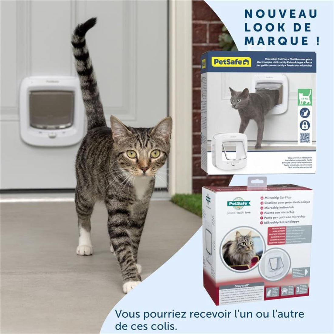 PetSafe Microchip Cat Door, Interior/Exterior, Multi-Pet, 4-Way Lock