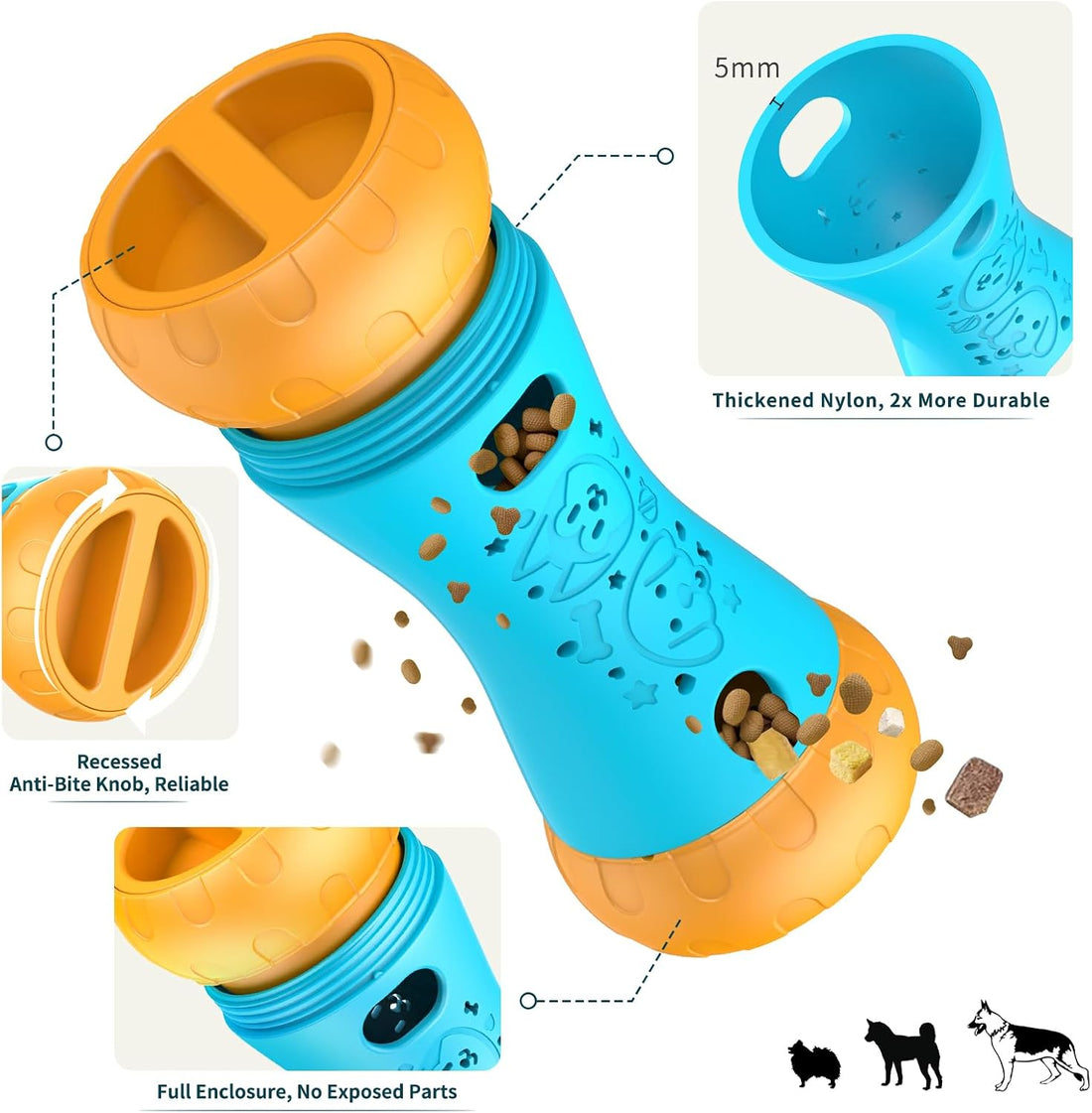 Treat Dispensing Dog Puzzle Toy, Interactive Dog Toys